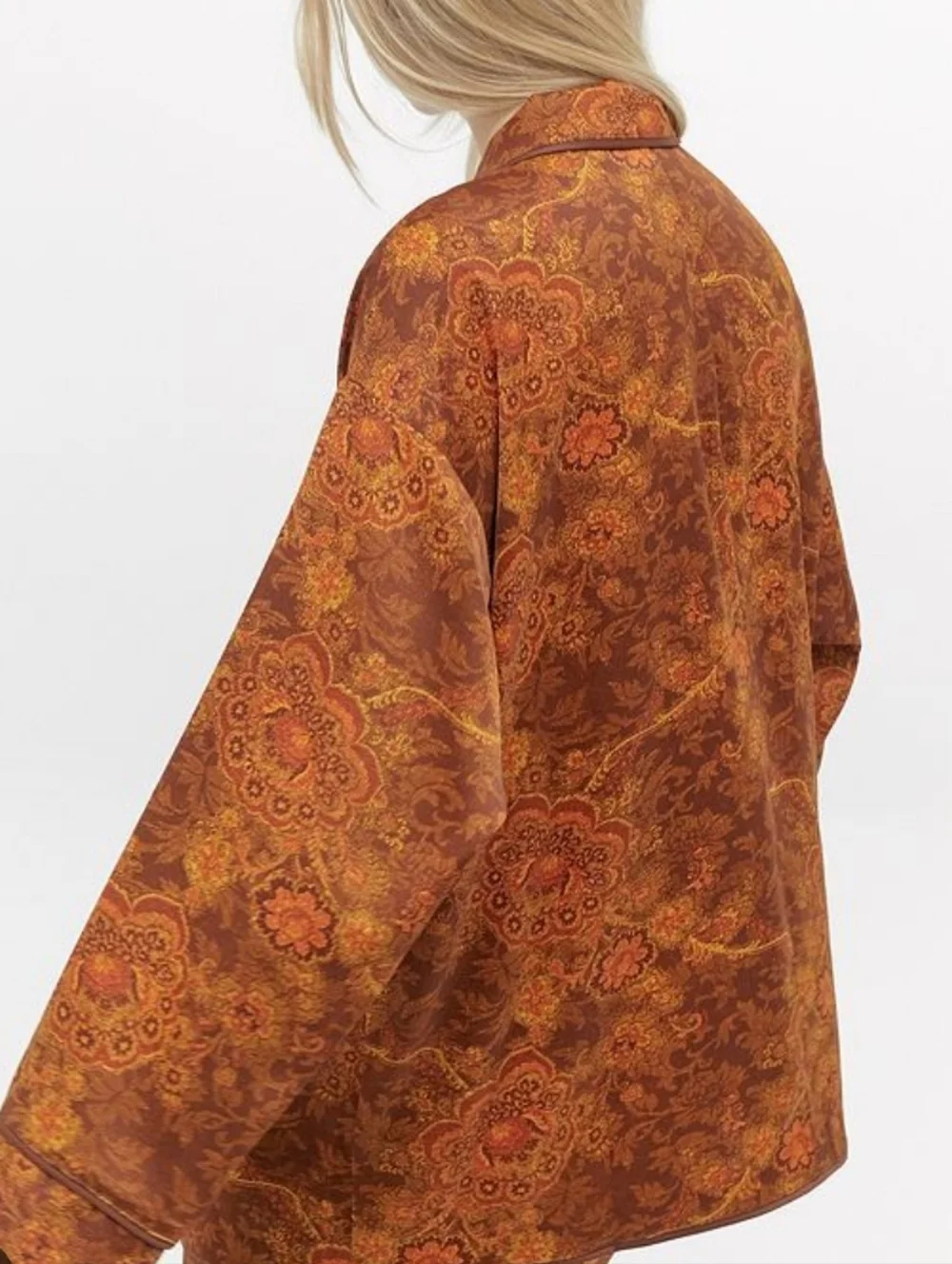 Laura Ashley UO Exclusive Reese Pyjama Top / Silken Blazer Paisley Jacquard - Picture 12 of 15